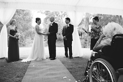 Lisa and John's guests thought the wedding ceremony by Anita Revel was the nicest service they've ever been to.