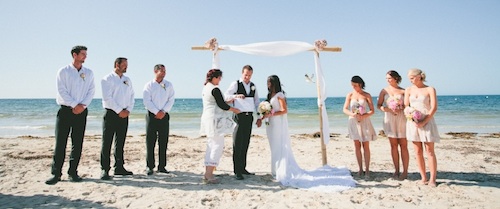 beach wedding in Busselton by celebrant Anita Revel photos by Rae Marie