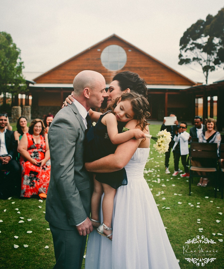 wedding first kiss - the Celebrant's view