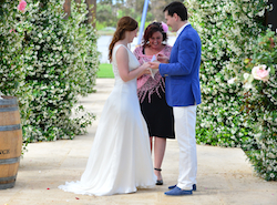 Celebrant Margaret River Anita Revel marries a Russian couple in an Australian civil ceremony