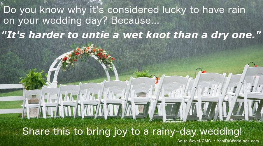 advice for rainy day wedding