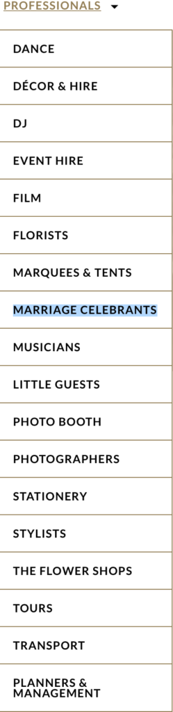 list-of-margaret-river-wedding-suppliers
