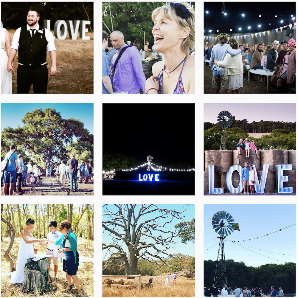 Farm wedding venue Margaret River Heartland