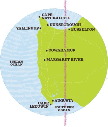 map margaret river gladstone line