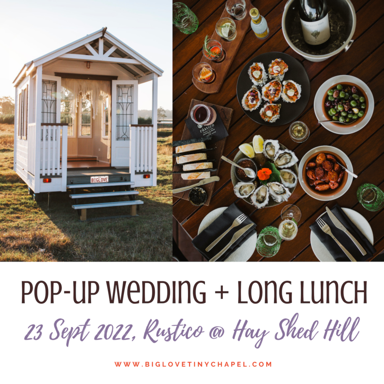 pop up wedding day at rustico